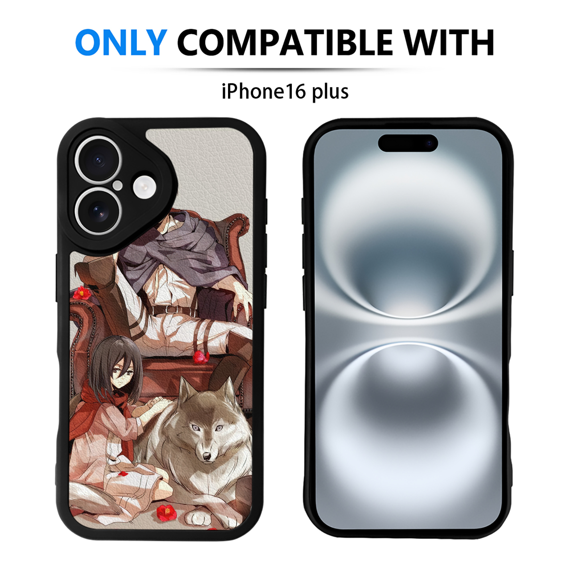 （画像用） 進撃の巨人 Attack on Titan 【iPhone 16シリーズ対応】シリコンスマホケース（レザー調） 材質：シリコン